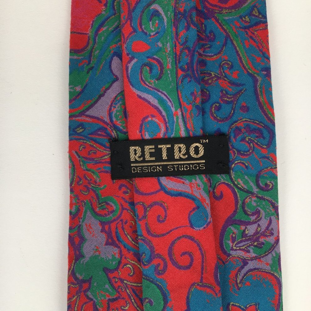 Retro Design Studio Abstract Patterned Neck tie - Picture 3 of 3
